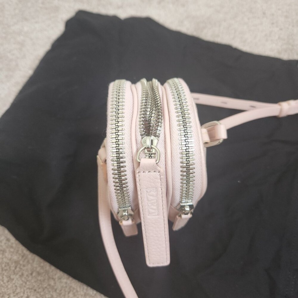 Kara Pebbled Leather Pink two-way wear crossbody bag - Picture 9 of 16